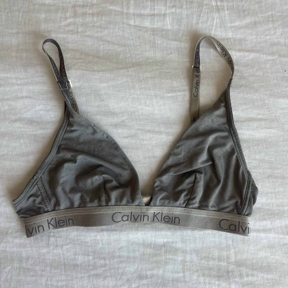 Calvin Klein Gray Triangle Bralette size S